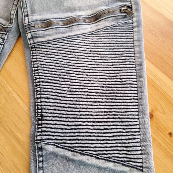 ROK Skinny Moto Straight Leg Jeans - Picture 5 of 7